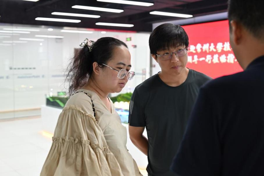 常州大學(xué)技術(shù)轉(zhuǎn)移中心陸奕仲、尹曉靚、楊勇老師一行赴航譜時代參觀交流
